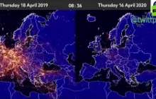 ترافیک هوایی جهان قبل از کرونا و حین کرونا  <img src="/images/video_icon.png" width="16" height="16" border="0" align="top">