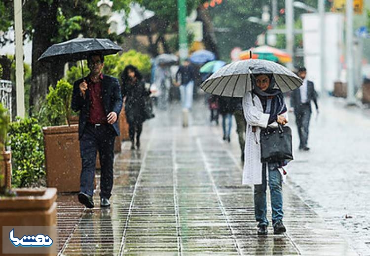 بارش باران و وزش باد شدید در ۵ استان