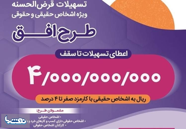 افزایش مبلغ تسهیلات قرض‌الحسنه طرح "افق" بانک رفاه کارگران