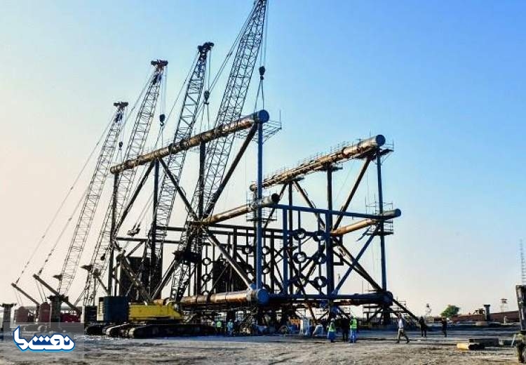 انجام عملیاتRoll-Up جکت سکوی پروژه فرزاد ب