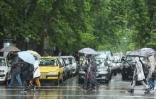 باران و رعد و برق در راه تهران